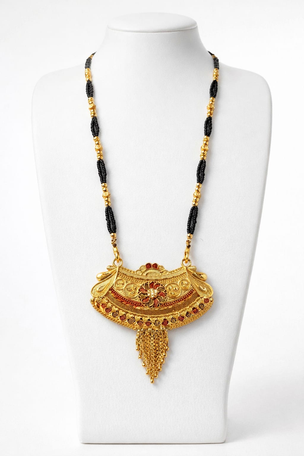 Royal Black Bead Mangalsutra - Image 2